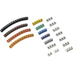 Clip de marquage Impression 0 - 9, A, E, L, N, R, S, T, -, + TRU COMPONENTS ECMKP-2 1570655 Plage de Ø extérieur 2 à 5 mm 1 set