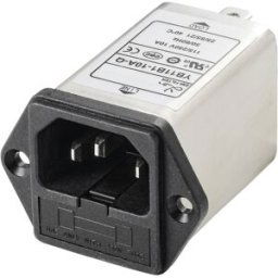 TRU COMPONENTS TC-10101436 Filtre dalimentation avec connecteur femelle pour appareil 250 V/AC 10 A 0.3 mH (L x l x H) 54.3 x 44 x 31.3 mm 1 pc(s)