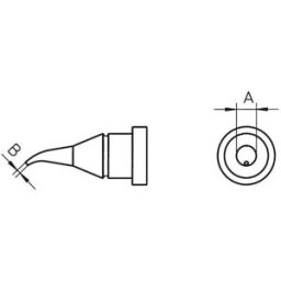 Weller LT-1X Panne de fer à souder forme ronde, coudée Taille de la panne 0.4 mm Contenu 1 pc(s)