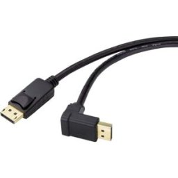 Câble de raccordement Renkforce DisplayPort Fiche mâle DisplayPort, Fiche mâle DisplayPort 2.00 m noir SP-9163792 contacts dorés Câble DisplayPort