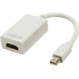 Adaptateur DisplayPort, HDMI LogiLink CV0036A [1x Mini port Display mâle - 1x HDMI femelle] 10.00 cm blanc
