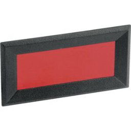 Cadre avant Mentor 2656.8422 noir, rouge (l x H x P) 64 x 28 x 2.3 mm ABS 1 pc(s)