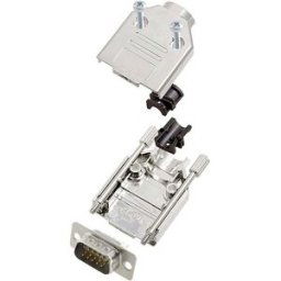 encitech DTPK09-M-HDP15-W-K 6355-8056-01 Kit embase SUB-D mâle 180 ° Nombre de pôles: 15 fût à souder 1 pc(s)