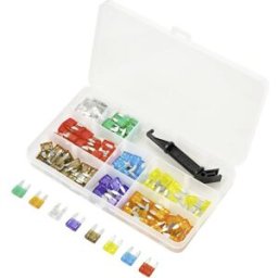 TRU COMPONENTS TC-10334036 Mini fusible plat 3 A, 5 A, 7.5 A, 10 A, 15 A, 20 A, 25 A, 30 A violet, orange, gris, rouge, bleu, jaune, transparent(e), vert 100