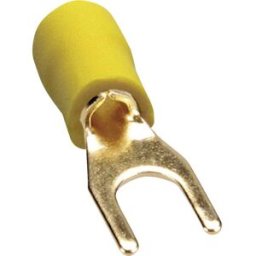 SinusLive 13199 Cosse à fourche 4 mm² Ø du trou=4 mm partiellement isolé jaune 10 pc(s)