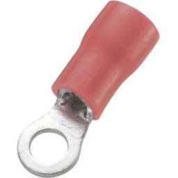 TRU COMPONENTS 1572134 Cosse à oeillet Section max.=1.50 mm² Ø du trou=3.2 mm partiellement isolé rouge 100 pc(s)