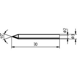 Panne de fer à souder forme de crayon Ersa 012 BD Taille de la panne 0.3 mm 1 pc(s)