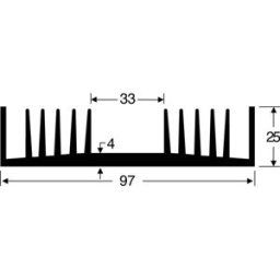 Dissipateur thermique Fischer Elektronik SK 72 75 SA 10022515 1.8 K/W (L x l x H) 75 x 97 x 25 mm 1 pc(s)