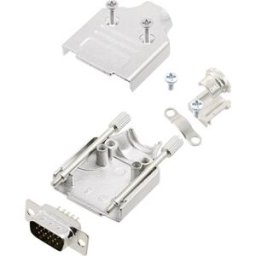 Kit embase SUB-D mâle Nombre de pôles: 15 encitech MHDM-09-HDP15-K 6355-0059-01 180 ° fût à souder 1 set