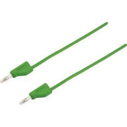 VOLTCRAFT Ultra-flexible Cordon de mesure [Banane mâle 4 mm - Banane mâle 4 mm ] 1.00 m vert MSB-300 10 A