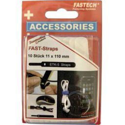 FASTECH® 800-010C Collier de serrage auto-agrippant pour grouper partie velours et partie agrippante (L x l) 110 mm x 11 mm blanc 10 pc(s)