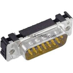 Embase SUB-D mâle 25 pôles Harting 09653616712 180 ° à souder 1 pc(s)