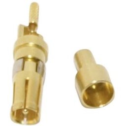 Contact coaxial femelle à sertir, à souder Conec 132J30019X pour RG 179B/U - RG 187A/U doré 1 pc(s)