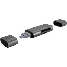 ICY BOX IB-CR200-C, SD/microSD USB 2.0 Card Reader mit Type-C® & -A und Micro-B Anschlüs Clé USB USB-C® USB 2.0 anthracite (mat)