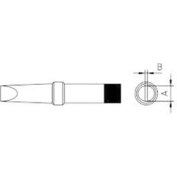 Weller 4PTA8-1 Panne de fer à souder forme plate Taille de la panne 1.6 mm Contenu 1 pc(s)