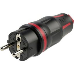 PCE 05721-sr Fiche électrique mâle avec terre 250 V noir/rouge IP54