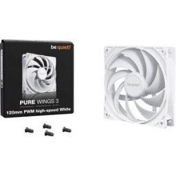BeQuiet PURE WINGS 3 White 120mm PWM high-speed Ventilateur pour PC blanc (l x H x P) 120 x 25 x 120 mm
