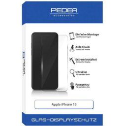 Pedea 50170098 Verre de protection décran Apple iPhone 15 1 pc(s) anti-traces de doigts 50170098