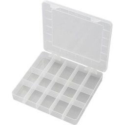 Mallette de rangement séparations fixes TRU COMPONENTS PP15-01 1570099 (L x l x H) 200 x 175 x 26 mm Nombre de compartiments: 15 1 pc(s)
