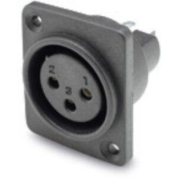 XLR embase femelle Hicon HI-X3DF-HD-B Nombre de pôles: 3 noir 1 pc(s)