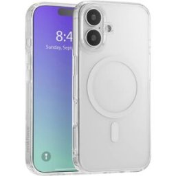 Renkforce RF-6676266 Coque arrière Apple iPhone 16 transparent compatible avec MagSafe, chargement par induction RF-6676266