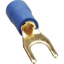 SinusLive 10324 Cosse à fourche Ø du trou=2.5 mm partiellement isolé bleu 10 pc(s)