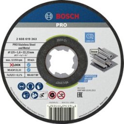 Bosch Accessories X-LOCK 2608619364 Disque à tronçonner 125 mm 10 pc(s) INOX