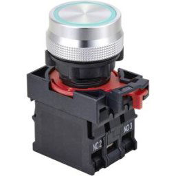 TRU COMPONENTS TC-10091048 ONPOW26-11E/B/12V Interrupteur à pression 250 V 5 A 1 x On/(On) à rappel bleu IP40 1 pc(s)