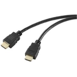 Câble de raccordement SpeaKa Professional HDMI Fiche mâle HDMI-A, Fiche mâle HDMI-A 5.00 m noir SP-10481300 8K UHD, gaine en PVC Câble HDMI