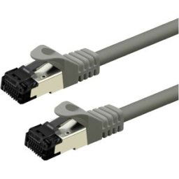 Value 21.99.1802 RJ45 Câble réseau, câble patch CAT 8.1 S/FTP 2.00 m gris blindage double, sans halogène, ignifuge 1 pc(s)