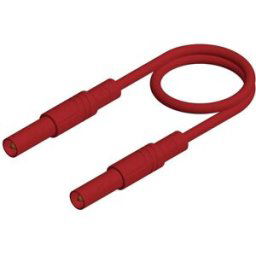 SKS Hirschmann MLS GG 100/2,5 rt Cordon de mesure de sécurité Banane mâle 4 mm Banane mâle 4 mm 1.00 m rouge 1 pc(s)