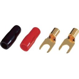 SinusLive KSI 10 Cosse à fourche 10 mm² Ø du trou=5 mm partiellement isolé noir, rouge 10 pc(s)