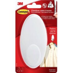 3M Crochet de robes Command (L x l x H) 127 x 64 x 41 mm blanc Contenu: 1 pc(s)