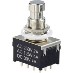TRU COMPONENTS TC-12193716 Interrupteur de pression 4P2T avec broche droite Courant de commutation (max.): 4 A 1 pc(s)