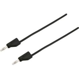 VOLTCRAFT Ultra-flexible Cordon de mesure [Banane mâle 4 mm - Banane mâle 4 mm ] 1.00 m noir MSB-300 10 A