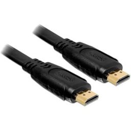 Câble de raccordement Delock HDMI Fiche mâle HDMI-A, Fiche mâle HDMI-A 2.00 m noir 82670 4K UHD Câble HDMI