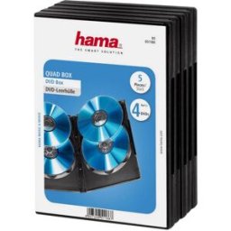 Hama Housse à DVD 00051186 4 CDs/DVDs/disques Blu-ray noir polypropylène 5 pc(s)