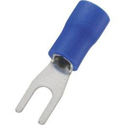 Cosse à fourche TRU COMPONENTS SV2-3.2 745298 Ø du trou: 3.2 mm 1.50 mm² 2.50 mm² M3 partiellement isolé bleu 100 pc(s)