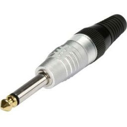 Jack 6.35 mm mâle, droit Hicon HI-J63M Nombre de pôles: 2 mono argent 1 pc(s)