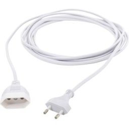 HAWA R695 alimentation Rallonge 2.5 A blanc 3.00 m H03VVH2-F 2X 0,75 mm² plat