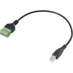 Renkforce USB 2.0 Câble adaptateur [1x USB 2.0 type B mâle - 1x Raccordement par serrage] RF-6443964 30 cm gaine en PVC