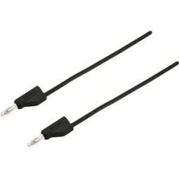 VOLTCRAFT Ultra-flexible Cordon de mesure [Banane mâle 4 mm - Banane mâle 4 mm ] 0.75 m noir MSB-300 10 A