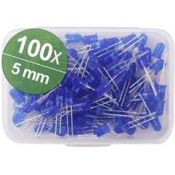 Quadrios Assortiment de LEDs bleu 5 mm 30 mA 3.0 V