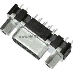 Embase SUB-D femelle 9 pôles Harting 09661516513 180 ° à souder 1 pc(s)