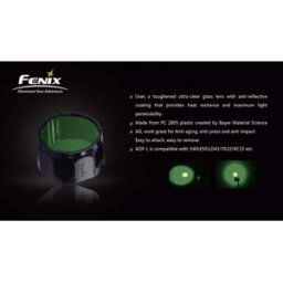 Filtre de couleurs Fenix Light FENAOFLG vert Convient pour (détails): Fenix E40, Fenix E50, Fenix TK22, Fenix RC15, Fenix LD41