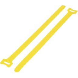 TRU COMPONENTS Collier de serrage auto-agrippant pour grouper partie velours et partie agrippante (L x l) 180 mm x 12 mm jaune 20 pc(s)