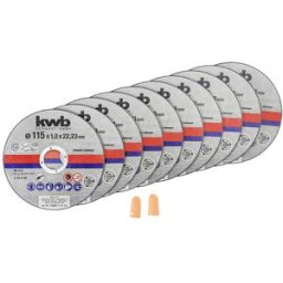 kwb 712021 Jeu de disque à tronçonner 115 mm 10 pc(s) métal