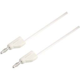 VOLTCRAFT Ultra-flexible Cordon de mesure [Banane mâle 4 mm - Banane mâle 4 mm ] 2.00 m blanc MSB-300 10 A
