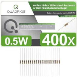 Quadrios 201711P003 201711P003 Jeu de résistances à couche carbone sortie axiale 0.5 W 5 % 400 pc(s)