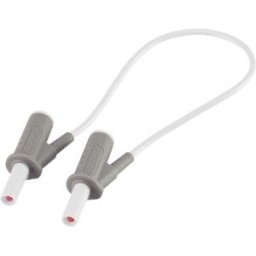 VOLTCRAFT Cordon de mesure de sécurité[Banane mâle 4 mm -Banane mâle 4 mm ] Ultra flexibles 25.00 cm;blanc;MSB-501 10 A